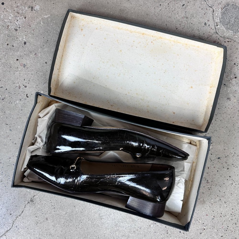 Vintage Gucci Patent Horsebit Loafers - Picture 11 of 11